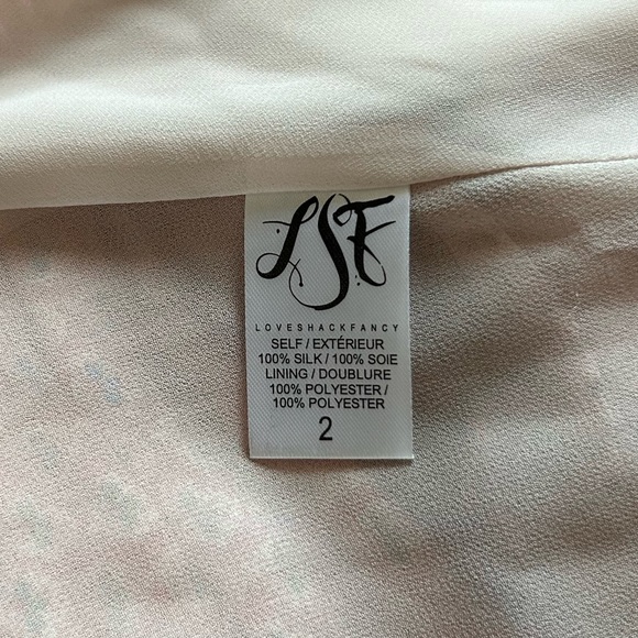 LoveShackFancy Elena Ruffled Silk Dress - Picture 7 of 8